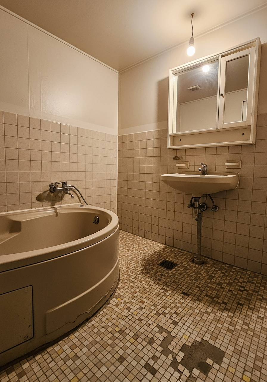 부평구 22년 아파트 욕실 리모델링 (고급형) 시공 전 - 시공 전 상태